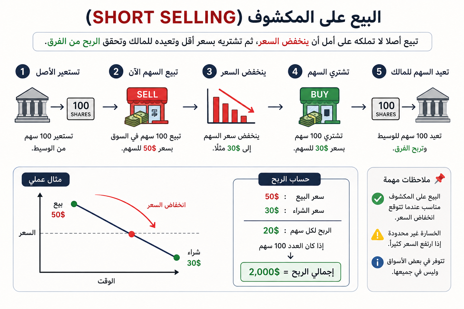 كيفاش تربح كي السوق يهبط؟