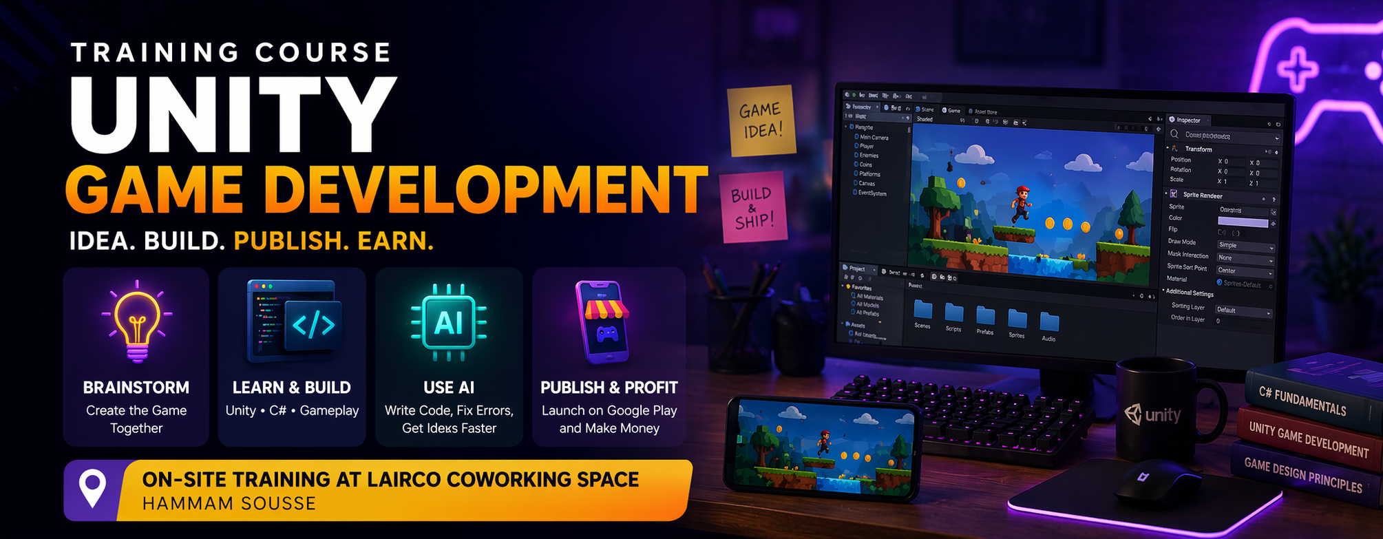Unity Game Development Bootcamp: Build, Publish & Monetize Your First Game